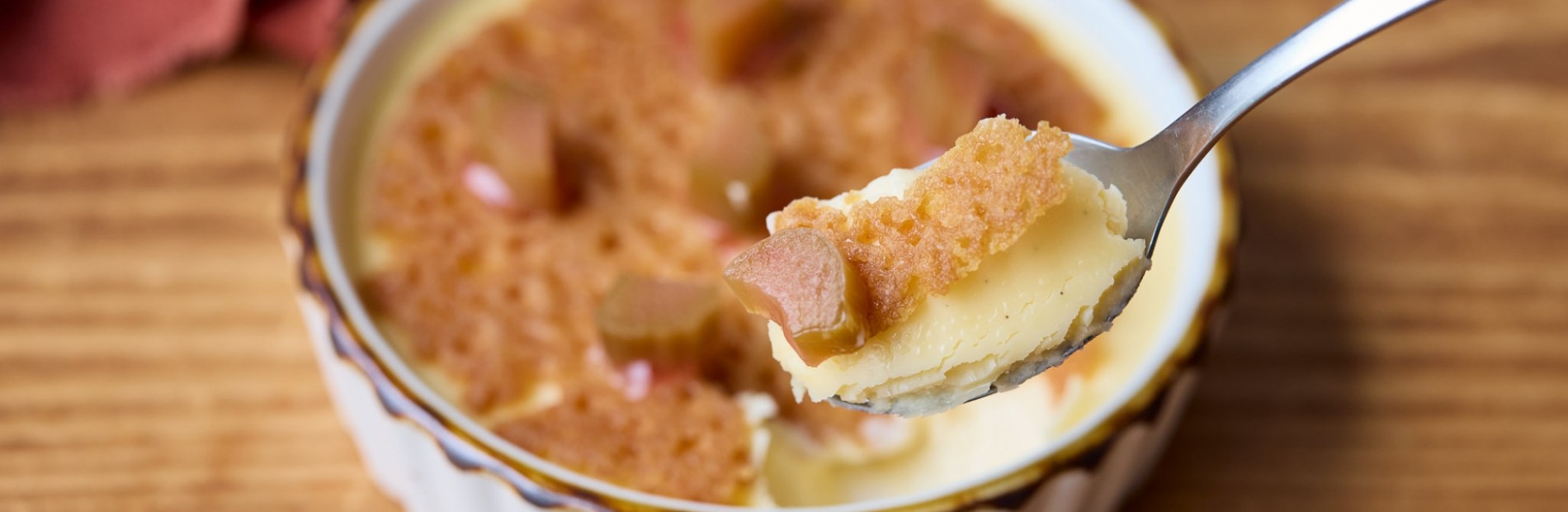 Spiced Yorkshire Rhubarb Crème Brȗlée, Poached Rhubarb with Brandy Snap 5